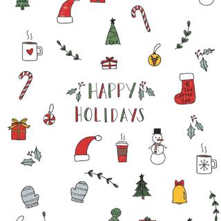 Christmas preppy iPad wallpaper