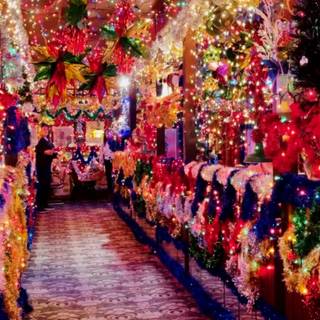 Christmas restaurant wallpaper