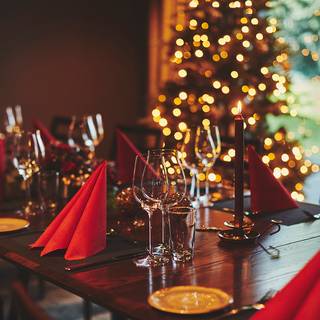 Christmas restaurant wallpaper