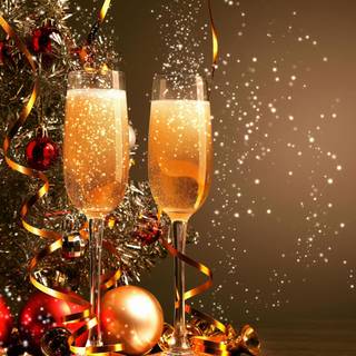 Christmas restaurant wallpaper