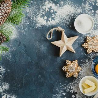 Christmas restaurant wallpaper