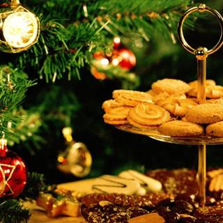 Christmas restaurant wallpaper