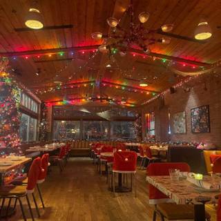 Christmas restaurant wallpaper