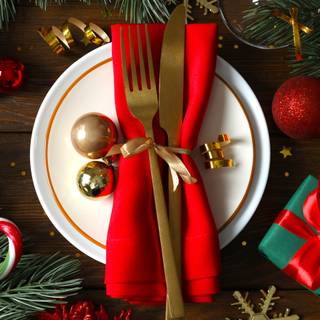 Christmas restaurant wallpaper