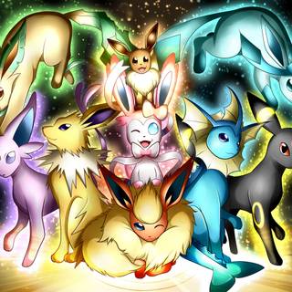 Eevee's evolution wallpaper