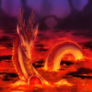 Snakes on fire wallpaper