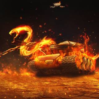 Snakes on fire wallpaper