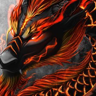 Snakes on fire wallpaper