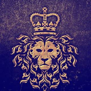Lion with a crown wallpaper