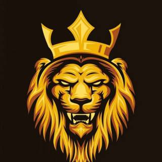 Lion with a crown wallpaper