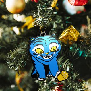 Christmas Derpy tiger wallpaper