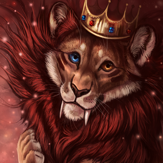 Lion with a crown wallpaper