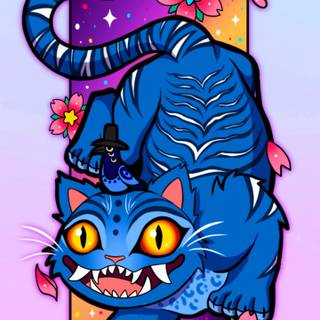 Christmas Derpy tiger wallpaper