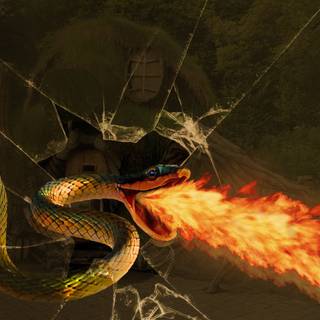 Snakes on fire wallpaper