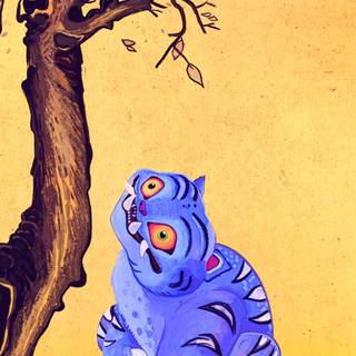 Christmas Derpy tiger wallpaper