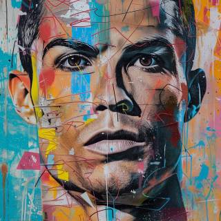 Ronaldo painting wallpaper