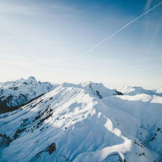 Winter mountain illustration wallpaper