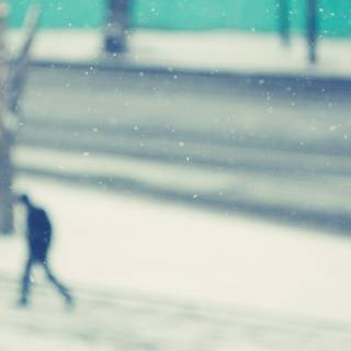 Winter aesthetic blurred wallpaper