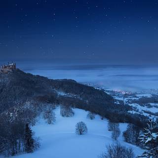 Winter nights desktop wallpaper