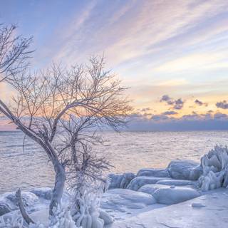 iPhone winter ice wallpaper