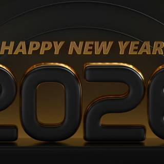 Happy New Year 2026 logo wallpaper