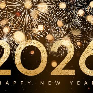 Happy New Year 2026 logo wallpaper