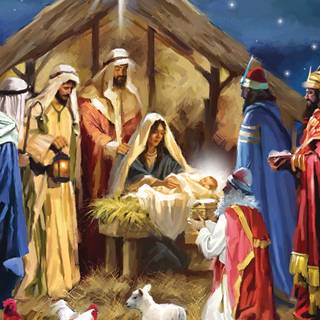 Christmas Nativity scenes wallpaper