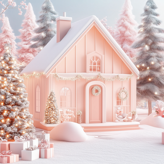 Christmas pastel desktop wallpaper