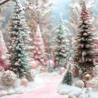 Christmas pastel desktop wallpaper