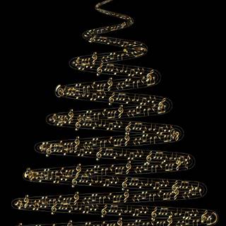 Christmas musical notes wallpaper