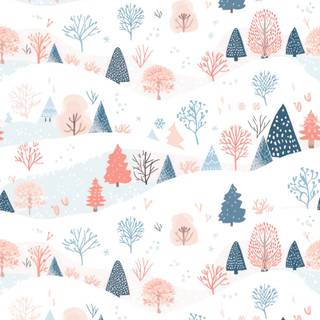 Minimal winter pattern wallpaper