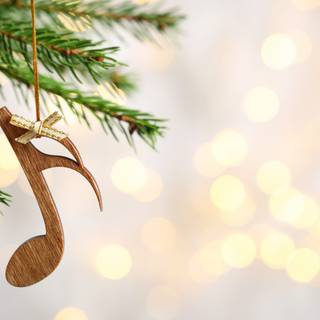 Christmas musical notes wallpaper