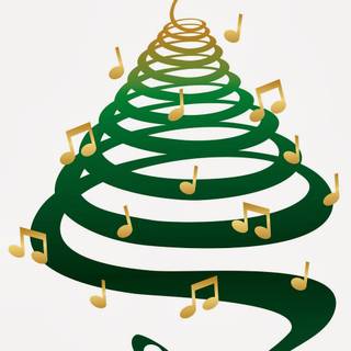 Christmas musical notes wallpaper