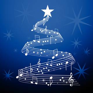Christmas musical notes wallpaper