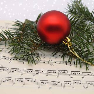 Christmas musical notes wallpaper