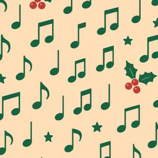 Christmas musical notes wallpaper