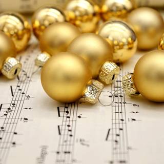 Christmas musical notes wallpaper