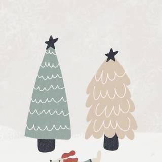 Minimal winter pattern iPad wallpaper