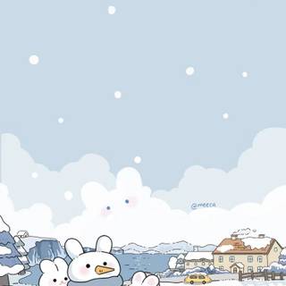 Winter Korean Christmas wallpaper