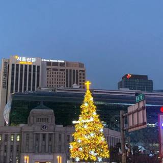 Winter Korean Christmas wallpaper