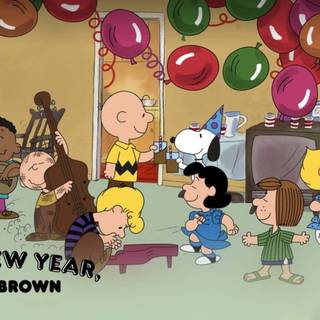 New Year Charlie Brown wallpaper