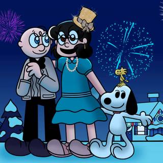 New Year Charlie Brown wallpaper