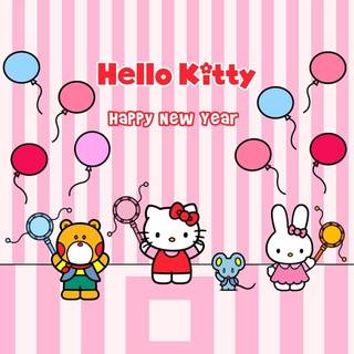 Kitty New Year wallpaper