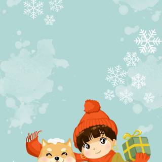 Winter Korean Christmas wallpaper