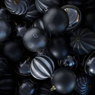 Black and silver New Year wallpaper