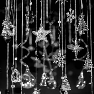 Black and silver New Year wallpaper