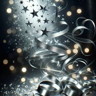 Black and silver New Year wallpaper