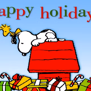 Snoopy New Year desktop wallpaper