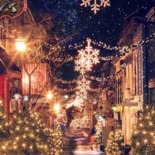 Christmas lights night wallpaper