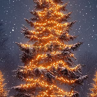 Christmas lights night wallpaper